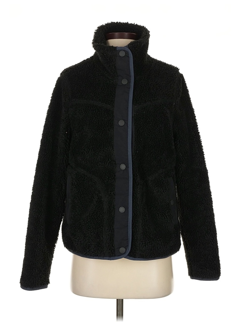 L.L.Bean Women’s Sherpa Fleece Jacket Black Size S Reg